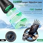 Binoculars for Adults High Powered, Military Compact HD Professional/Daily Waterproof 20x50 Binoculars for Bird Watching Travel Hunting Football Games Stargazing with Carrying Case & Strap - Image 2