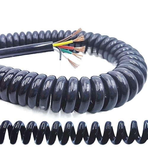 Cable de alimentación telescópico 18AWG muelle elástico resistente con cubierta solar premium 5