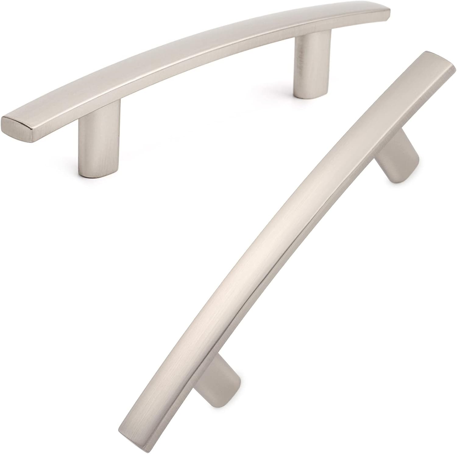 KOOFIZO Ca Curved Bar Pull Matte Brushed Nickel Furniture