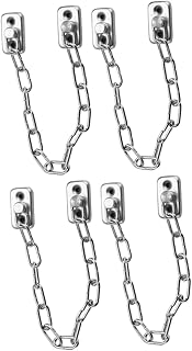 Uonlytech Safety Chain Lock 4 Pcs Limiter Window Child Safety Locks Door Locks for Front Door Safety Lock for Front Door Window Stainless Steel Chain Guard