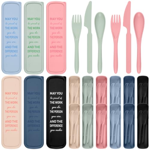 Hushee 12 Pack Employee Appreciation Utensil with Case, May You