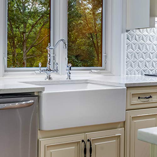 Fireclay sink, 33" Apron Front Farmhouse Kitchen Sink. Solid (Not Hollow.)