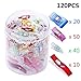 Produktbild Queta Kunststoff Nähen Clips,120pcs Stoffklammern NÄHen Zubehör Nähklammern Craft Clips Set für DIY Stoff Nähen, 9 Farbe für Jede Größe