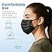 Borje Disposable Face Mask, 100 PCS Black Masks, 3 Ply Protection Face Masks