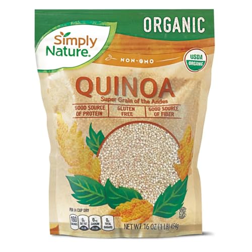 Simply Nature Organic Non-GMO Quinoa SUPERFOOD Complete Protein, High Fiber,