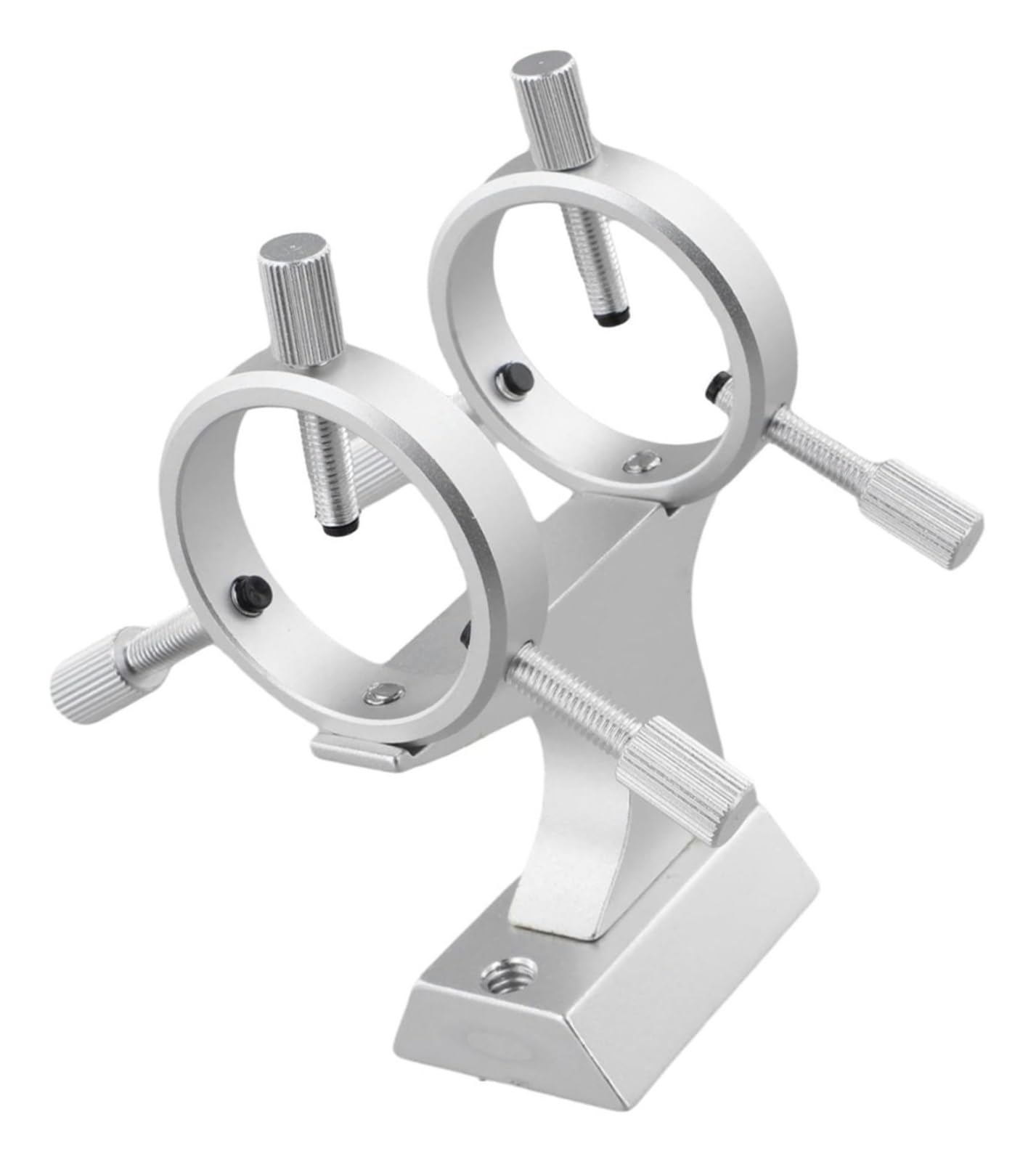 Soporte de puntero ajustable for telescopios con almohadilla protectora, relación de escala for observación astronómica(Silver)
