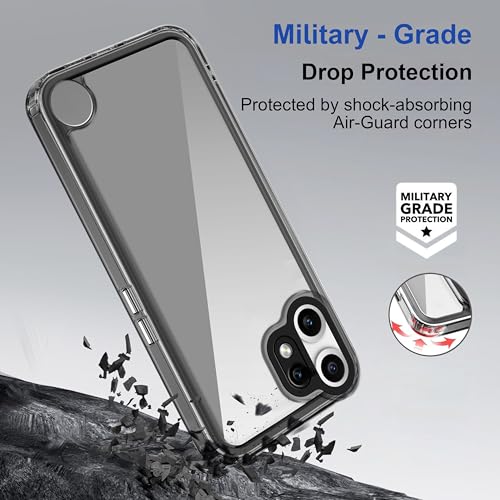 Image of amazon basics Back Case Cover for CMF by Nothing Phone 2 Pro | Compatible for CMF by Nothing Phone 2 Pro Back Cover | Case Cover with Camera Protection | (TPU + PC | Translucent Black)
