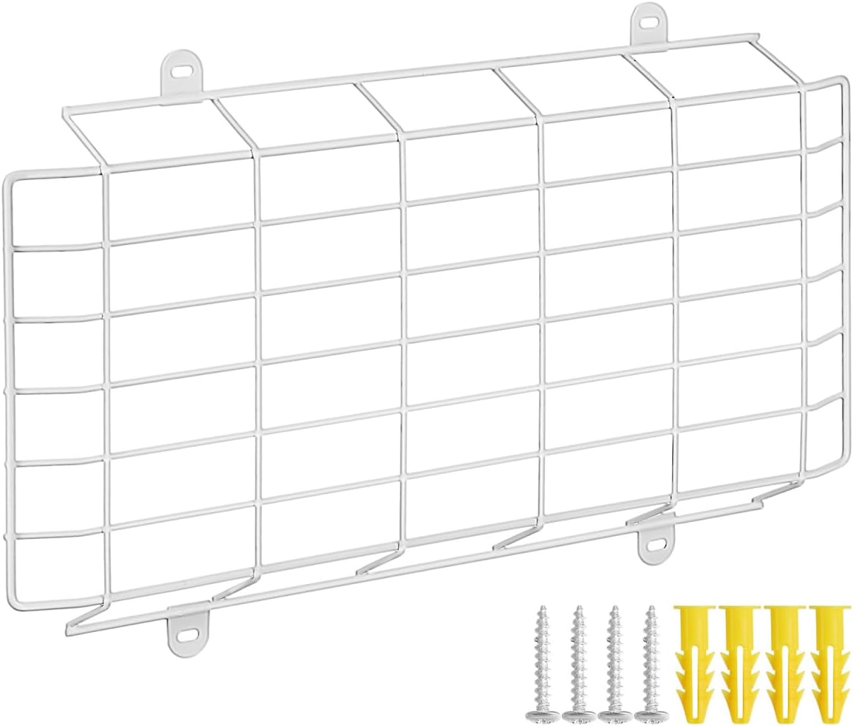 Exit Sign Wire Guard, Wall Mount Emergency Light Protective Cage for Gymnasium Schools, Metal Covers, Commercial Safety Signage Protection Basket with Screws