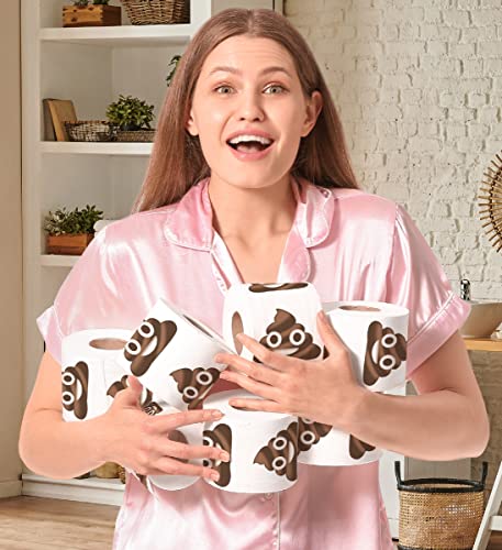 Printed Tp Poop Face Emotion Printed Toilet Paper Gag Gift – Funny Toilet Paper Roll For Prank, Surprise, Bathroom Decor, Novelty Gift For Men, Women, Friends, Family, Birthday Party – 500 Sheets #TOP6