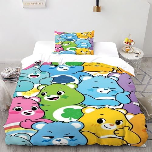 SHOVERKD Care Bears Bären Bettwäsche-Sets Animal Theme Wildlife...