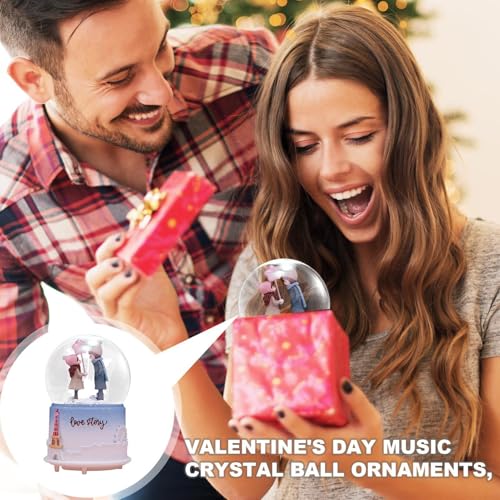 Bola de nieve musical luminosa 13.5cm: caja de música y regalo San Valentín 5