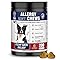 Dog Allergy Chews 200 Treats, Dog Allergy and Itching Skin Relief Bites Immune Support Dogs Probiotics for Yeast, Itchy Skin and Itchy Ears Anti Itch Licking Paws Treatment for Dogs Seasonal Allergies