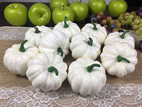 Image of Ulalaza 16pc Artificial Pumpkins Home Decor Set - 30 Maple Leaves & 10 Acorns & 2 Pinecones