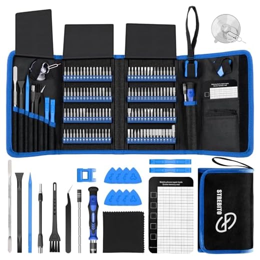 STREBITO Electronics Precision Screwdriver Sets 142-Piece with 120 Bits Magnetic Repair Tool Kit for iPhone, MacBook, Computer, Laptop, PC, Tablet, PS4, Xbox, Nintendo, Game Console