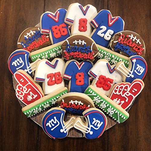 Football Cookie Cutter Set Stainless Steel With Jersey, Helmet, Football, Fan Hand, Trophy Cup, International Sport Themed Dough Fondant Biscuits Molds #TOP1