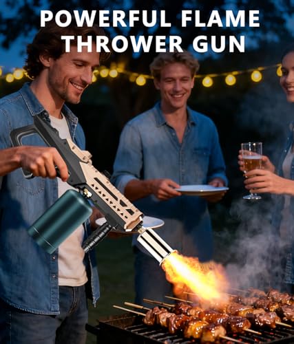 Image of ARTFLAMM Powerful Propane Torch Gun with Adjustable Flame, Cooking Torch for BBQ, Searing Steak, Campfire, Charcoal Grills & Sous Vide - Flamethrower Blow Torch Lighter (Tank Not Included)