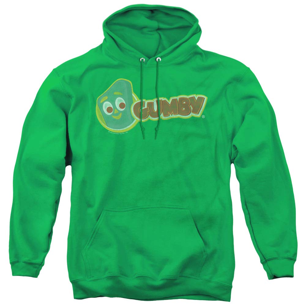 Trevco Gumby Logo Unisex Adult Pull-Over Hoodie for Men and Women