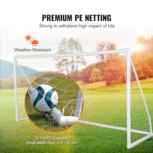 VEVOR Portable Soccer Goal, 12x6 ft Soccer Net, All-Weather Outdoor with Carry Bag, 1 Pack - Image 2