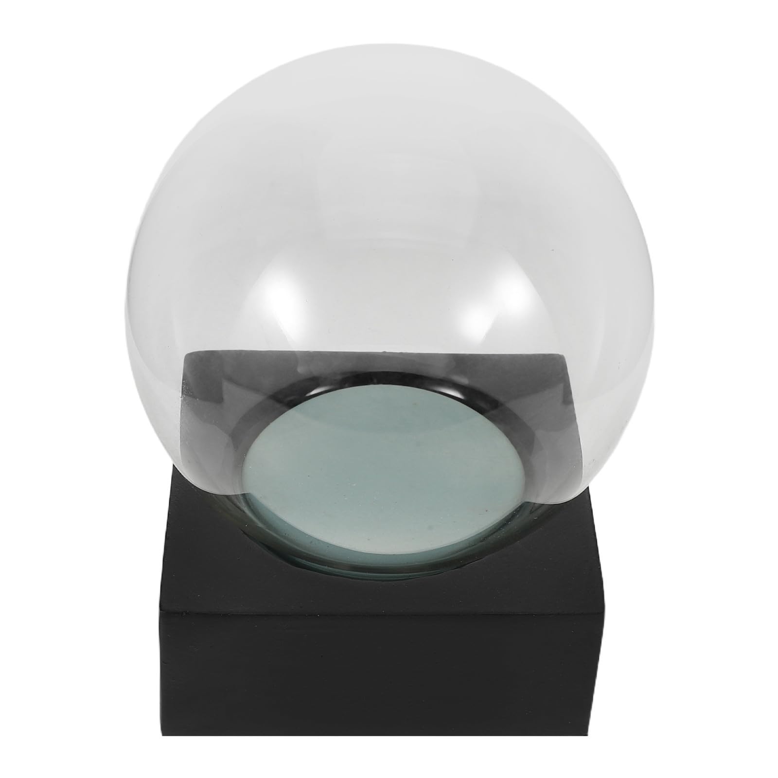 Bola de Nieve Vacía de Cristal Transparente, Cúpula DIY Negra