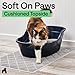 GORILLA GRIP Cat Litter Box Mat, Cushioned Coil Mesh Litter Trapping Mats, Scatter Control Supplies for Less Mess, Phthalate Free, Ultra Deep Catch Grooves, Rinse or Vacuum to Clean, 24x17 Light Gray