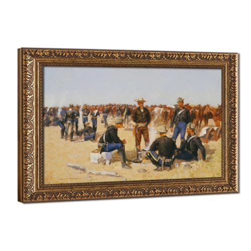 Frederic Rémington Works toile décorative encadrée format 50,8 x 76,2 cm