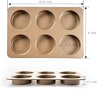 Vista 5 de Paquete de 2 moldes para pan de hamburguesas, antiadherentes para pan de hamburguesas, molde para pasteles de 4 pulgadas, mini bandeja redonda