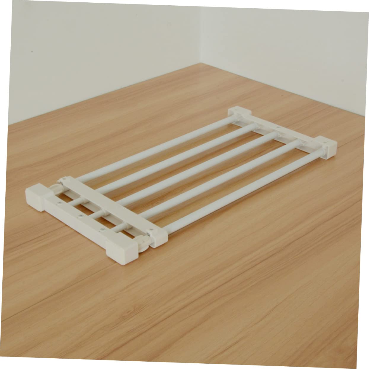 DECOMELODY Retractable Storage Rack Shelf Easy Install No Drill Wardrobe Organizer Sturdy Space Saving for Closet and Cupboard White
