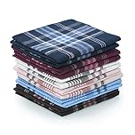 URAQT Men's Handkerchiefs, 12 Pack Soft Gents Hankies Set, Mens Premium Handkerchiefs Assorted Pocket Square Hankies for Men and Women, Classic Hankie for Grooms, Weddings, Prom, Celebration, Party