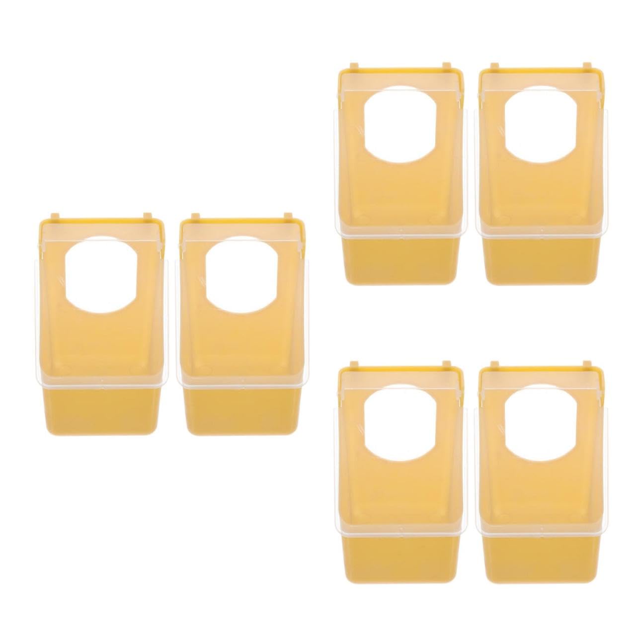 Besportble Alimentador Colgante De PláStico para Palomas 6 Piezas Comedero para PáJaros PequeñOs Jaula FáCil De Instalar Y Limpiar para Aves De Corral