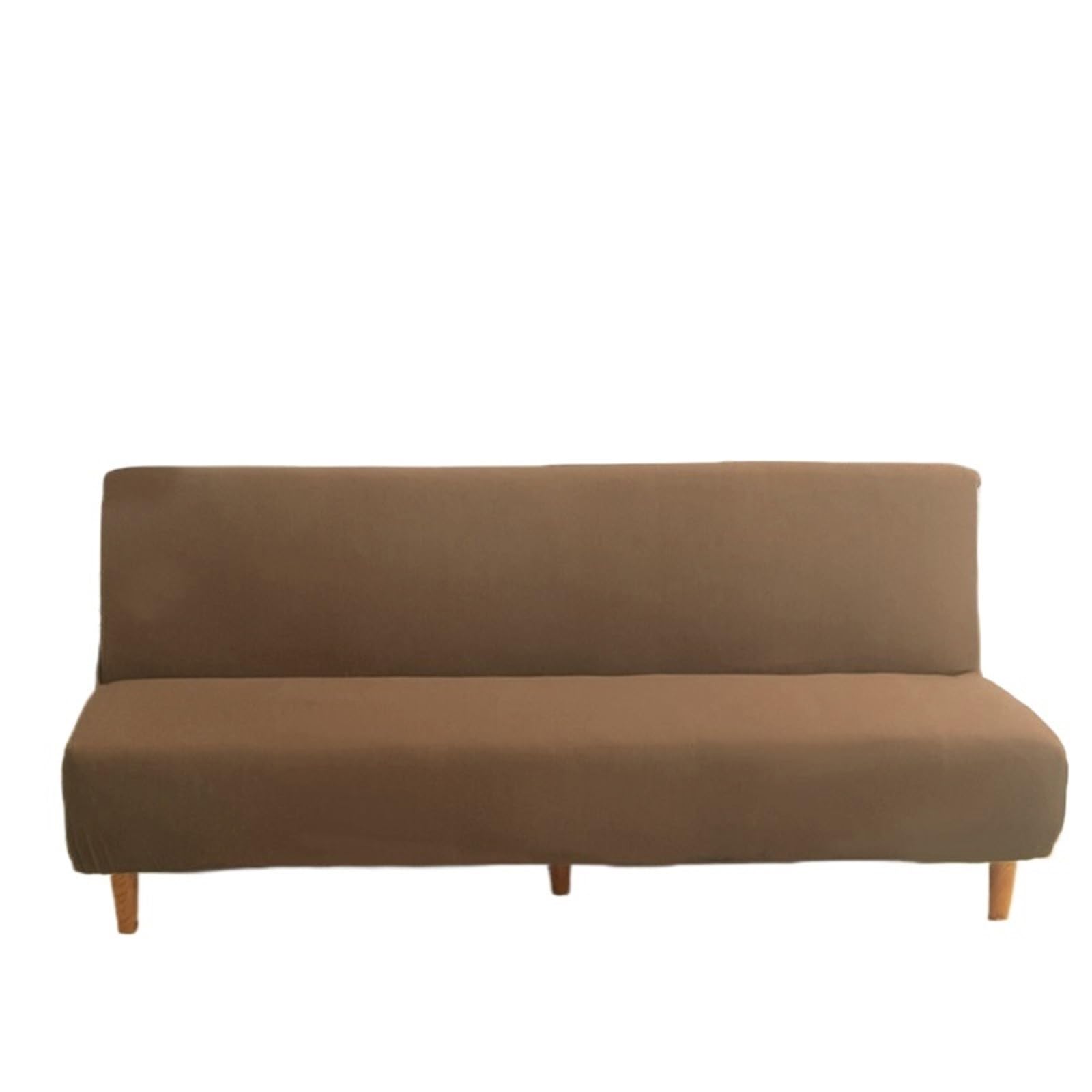GCYEIDMA Armless Sofa Slipcover Stretch Futon Sofa Bed Cover For Armless Covers Spandex Furniture Protective(Khaki,L)