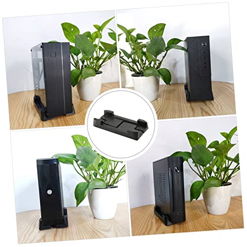 Soporte ajustable para CPU OSALADI con ruedas para fácil movilidad, soporte estable para chasis de computadora para uso en casa y oficina, construcción de plástico ABS miniatura 3