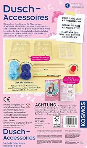 Kit d'expérimentation mini savons dégradé de couleur et éponge de douche - 8