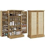 HOMCOM Armario de Cocina Armario Despensa Cocina con 2 Puertas y 16 Estantes...