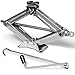 Price comparison product image Invero Universal Scissor Jack Lift for Cars and Vans - Heavy Duty Emergency Tool - Can Lift Vehicles Up To 1500kg (1.5 Ton)