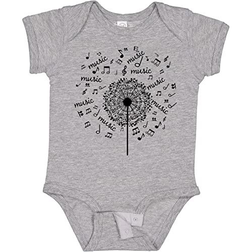 inktastic Music Dandelion Musical Baby Bodysuit