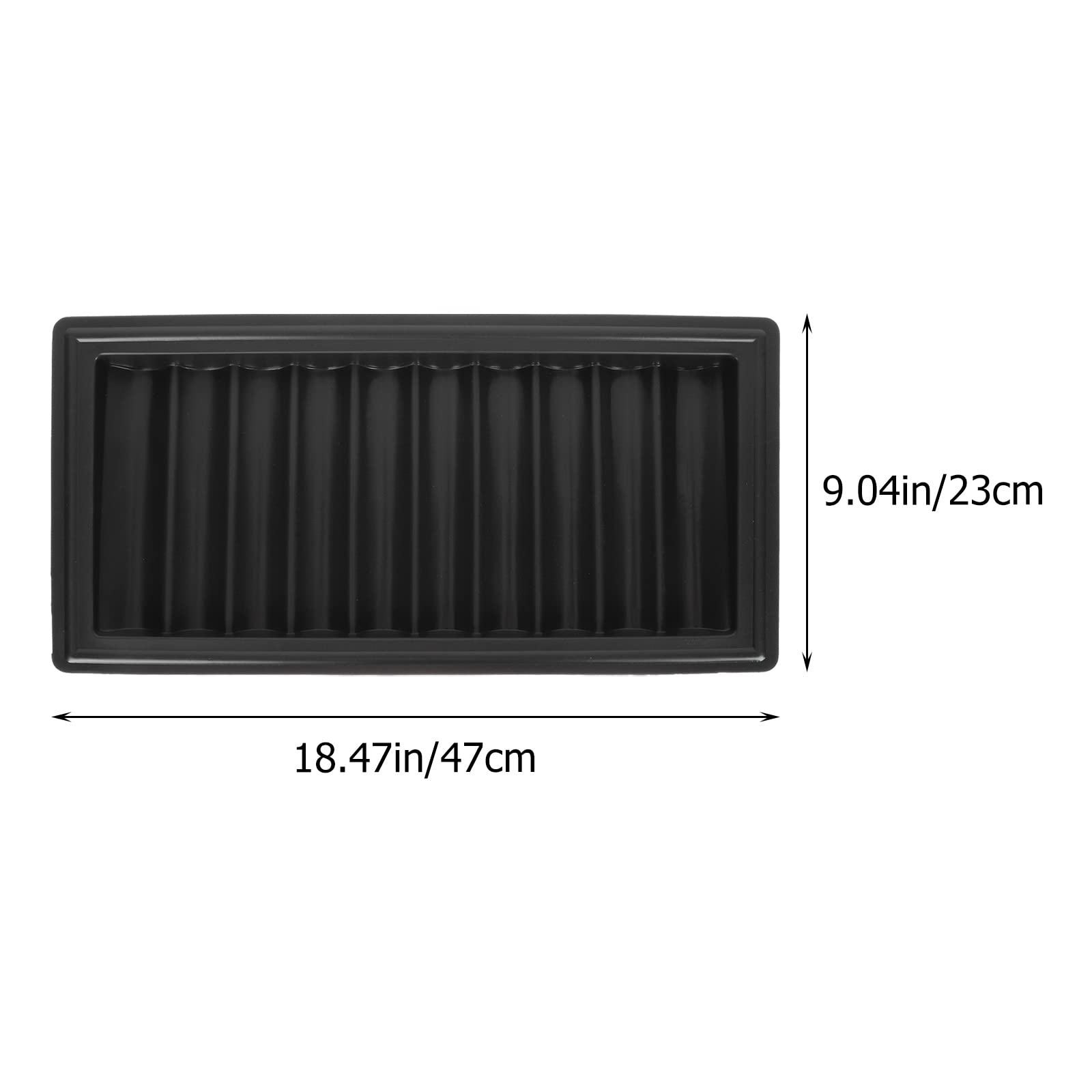 TOYANDONA Plateau de rangement en plastique pour jetons de poker pour la maison et la boutique - Support de jeton de poker peu encombrant, capacité de 500 jetons, noir