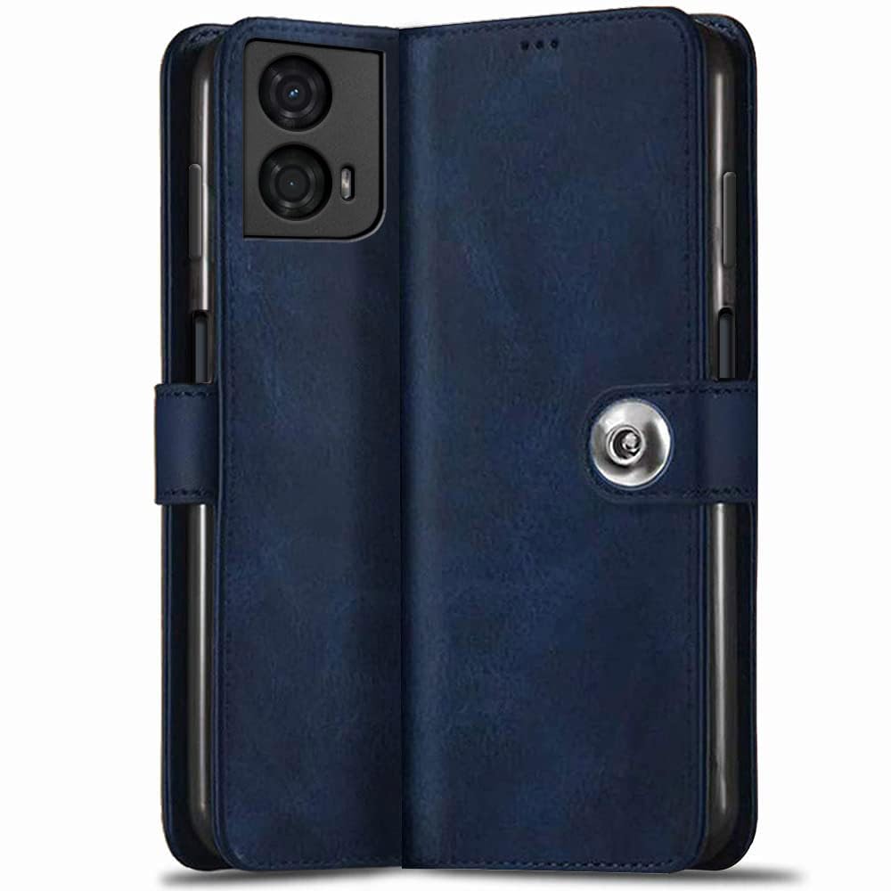 TheGiftKart Flip Cover Back Case for Motorola Moto G24 Power | Genuine Leather Finish | Designer Button | Inbuilt Pockets & Stand | Flip Cover Back Case for Motorola G24 Power (Faux Leather, Blue) (B0CTQXH5KP) Amazon Price History, Amazon Price Tracker