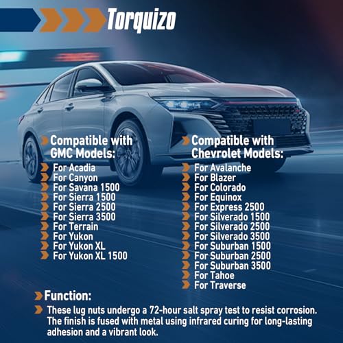 Torquizo 24PCS Chrome Lug Nuts M14x1.5 for Chevrolet Silverado, Ford, GMC Aftermarket Wheels - Thumbnail 3