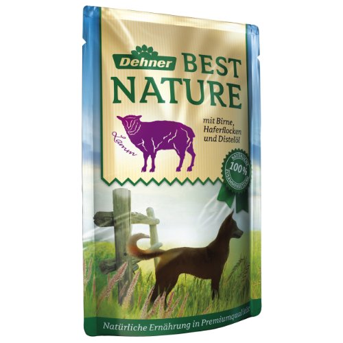 Dehner Best Nature Hundefutter Adult, Lamm und Birne mit Haferflocken, im Beutel, 12 x 150 g (1.8 kg)