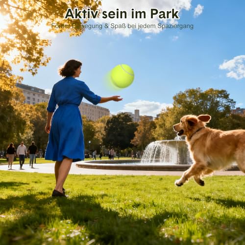 SOIMISS Riesiger Tennisball Große Riesige Hundebälle, Großes Hundespielzeug, aufblasbarer Tennisball für Haustier Training Outdoor-Sport und Strand (24cm)