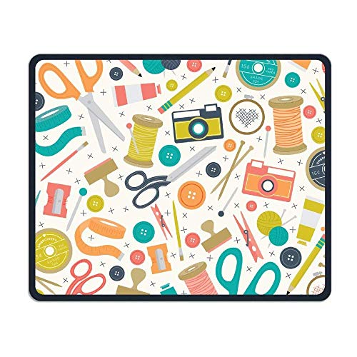 Preisvergleich Produktbild Sewing Comfortable Rectangle Rubber Base Mousepad Gaming Mouse Pad