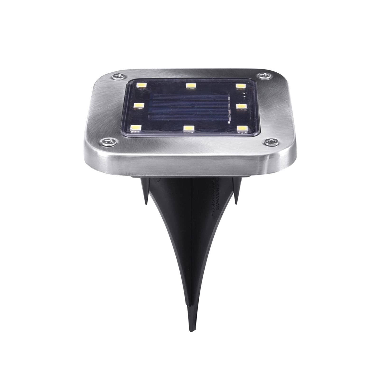 Lampe solaire de sol à 8 LED étanche pour balisage de jardin