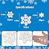 FOIMAS Tiny Resin Snowflake Decor,48pcs White Glitter Snowflake for Christmas Embellishment DIY Craft Project Winter Wonderland Supply #1