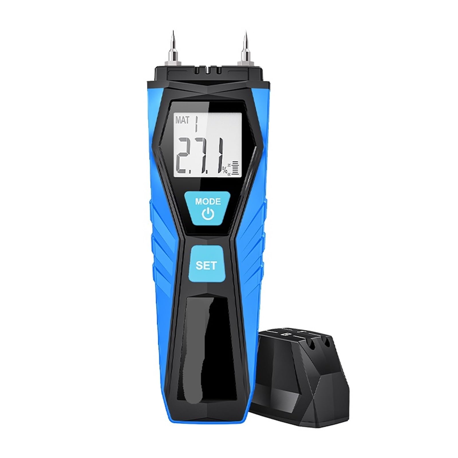 Amrttwy 1 Moisture Meter, Moisture Meter, Two Pins Digital Wall Hygrometer Timber Damp Concrete Cement Brick Detector
