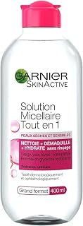 Garnier Micellar Cleansing Water All-in-1 for Dry and Sensitive Skin Maxi Format, 400 ml, Pack of 1 Fragrance-free 400 ml (pack of 1)