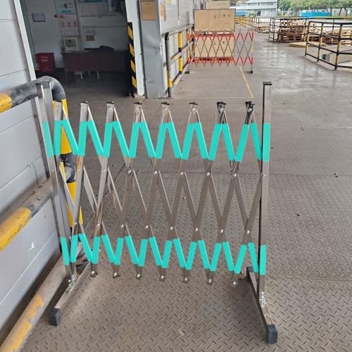 Barrière de sécurité industrielle extensible pliable portable extérieure argent - 2