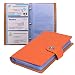 Tenn Well Business Card Holder Book with Magnetic Closure for Organizing Business Cards, Credit Cards, Membership Cards, Hold 300 Cards (Orange)