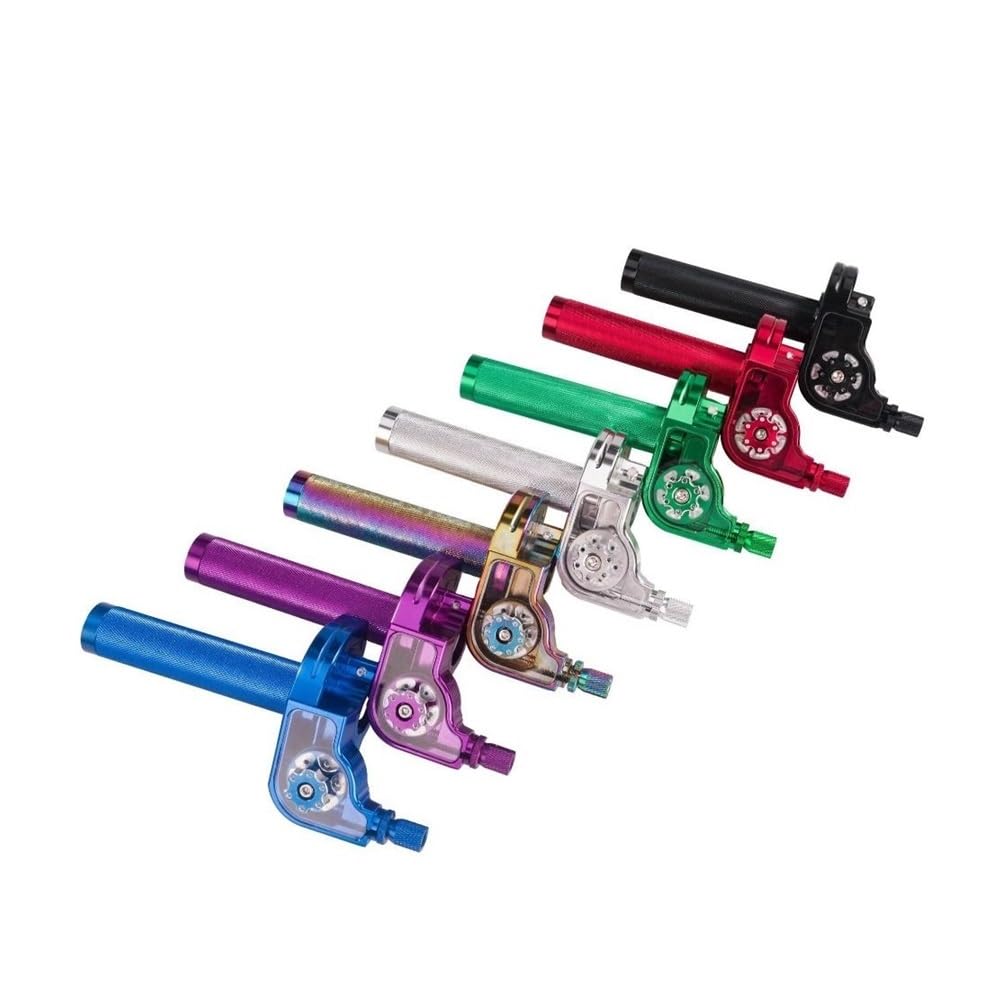 Moto Poignée Poignées D'accélérateur Universelles en Aluminium À Torsion Rapide M10 X 1.5, Guidon Gaz Rotatif De 22mm pour Moto