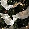 Piper Classics White Christmas Garland 9 Ft Long Vintage Farmhouse Holiday Tree Trimming Decoration