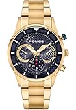  Police Herren-Uhren Analog Quarz One Size Gelbgold 32015074